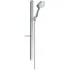Image de Ensemble de douchette hansgrohe Raindance Select S, 120 cm, 3 jets, technologie EcoSmart, avec barre de maintien de 90 cm et étagère, finition chrome