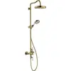 Image de Colonne de douche AXOR Montreux avec thermostat et pomme de douche de plafond 240 1jet, finition or poli