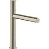 Image de Robinet de lavabo monocommande AXOR Uno 200, avec système de mélange à faible débit, pour vasques à poser, et bonde, finition nickel brossé