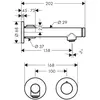 Image de Robinet de lavabo encastré AXOR Uno, pour montage mural, modèle Select, avec bec de 158 mm, finition chrome