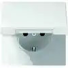 Image de Prise Jung SCHUKO®, 16 A, 250 V~, couvercle rabattable, thermodurcissable, série LS, blanc alpin, 1 pièce.