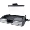 Image de Barbecue Électrique 2200w   Surface De Cuisson 40x29 Cm   Plaque En Aluminium Antiadhésive Amovible   Couvercle En Verre Pour Humidité   Steba