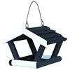 Image de Natura Mangeoire Oiseaux Suspendue, En Pin 17 × 19 × 14 Cm, Noir/blanc