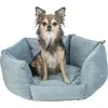 Image de Trixie Lit de Noël en velours NATALYA rond, 50 cm, bleu glacier