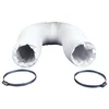 Image de SCANPART Premium Kit de tuyaux d'évacuation d'air, 100 mm, 3 m, blanc - 2 colliers de serrage inclus, pour sèche-linge et systèmes de ventilation