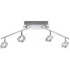 Image de Plafonnier à LED en aluminium, 4 flammes, IP44, orientable, 3000 lumens