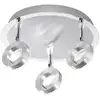 Image de Plafonnier à LED en aluminium à 3 flammes IP44 orientable 2250 lumens rond