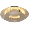 Image de Plafonnier Lampe De Salon Lampe De Salle À Manger Lampe De Chambre Lampe De Couloir, Métal Feuille D'Or Design, Anneau Lumineux Tournant, Led 6w 760lm 3000k Blanc Chaud, L 34 Cm