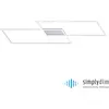 Image de Plafonnier LED INIGO 41 W, 3000 K, 3485 lm, aluminium argenté transparent, dimensions : 6,8 x 113,2 x 24,2 cm, IP20, Paul Neuhaus
