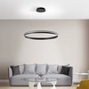 Image de Suspension LED dimmable Q-Vito, Variante : Ø 794 x 1200 mm, 58 W, 5800 lm, noir