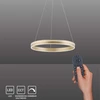 Image de Paul Neuhaus LED Suspension CCT Q-Vito Ring Suspension Ring Works with Alexa, télécommande laiton mat Salon, salle à manger, cuisine 8411-13, 8411-55, 8411-60