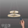 Image de Paul Neuhaus LED Suspension Smart Home Q VITO laiton mat rond double anneau télécommande laiton mat salon, salle à manger, cuisine 8420-60, 8420-55, 8420-13
