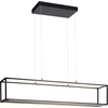 Image de Suspension LED - noir - fer - plastique - 4-flamme - 105 x 120 cm - baissable