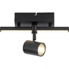Image de Applique et plafonnier noir 1xGU10/4,50W/3000K, 1xBoard LED 3W