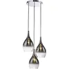 Image de Suspension PAUL NEUHAUS PILUA, chrome, 3 abat-jours en forme de goutte, E27