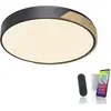 Image de Selltec LED Plafonnier Q BILA Smart Home dimmable Télécommande contrôlable App Applique murale noire Salon, chambre, couloir, cuisine 6071-18