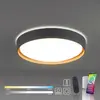 Image de Selltec LED Plafonnier Q EMILIA Smart Home dimmable Télécommande contrôlable App Applique grise Salon, chambre, couloir, cuisine, bureau 6118-15