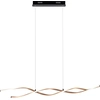 Image de Suspension LED - Noir - Jaune d'or - Métal - 110 x 120 cm