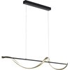 Image de Paul Neuhaus Q - Moderne Lampe à suspension chic I Lampe à suspension I gris foncé avec or I laiton incl. LED dimmable en Kelvin - Marianne Dimmer I Dimmable I Salon I Chambre à coucher - Aluminium O