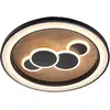 Image de Plafonnier LED rond ELIZA, brun clair, 63 W, blanc chaud, 6620 lm, aspect bois, dimensions : 8 x 60 x 60 cm, IP20, Paul Neuhaus