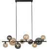 Image de Lampe suspendue LED Paul Neuhaus POPSICLE, 10 ampoules, verre fumé, douilles G9 interchangeables, pour salon, salle à manger, cuisine, couloir, bureau