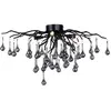 Image de Plafonnier ICICLE noir fumé 4xG9x40W, verre, dimensions : 35x60x30 cm, IP20, Paul Neuhaus