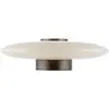Image de Plafonnier LED PURE VITRUM 17,1 W 2700 K 880 lm, verre blanc et brun foncé, dimensions : 13 x 45 x 45 cm, IP20, Paul Neuhaus