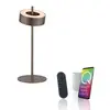 Image de Lampe de table LED PAUL NEUHAUS Q-ROTATE, marron foncé, Smarthome ZigBee, 2700 5000 K, référence 4324-34
