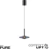 Image de Lustre LED PURE VITRUM gris 10,1 W, blanc chaud 270 lm, aluminium, dimensions : 200 x 100 x 22 cm, IP20, Paul Neuhaus