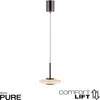 Image de Lustre LED PURE VITRUM, brun, 10 W, blanc chaud, 530 lm, aluminium, dimensions : 200 x 22 x 22 cm, IP20, Paul Neuhaus