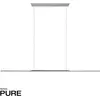 Image de Lustre LED PURE SURFACE gris 25 W, blanc chaud, 1 300 lm, aluminium, dimensions : 150 x 160 x 2,5 cm, IP20, Paul Neuhaus