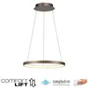 Image de Lampe suspendue LED PAUL NEUHAUS, marron, réglable en hauteur, à intensité variable, avec fonction mémoire SimplyDim 3000K, réf. 2851-36