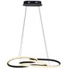 Image de Suspension LED TWIST de Paul Neuhaus, dimmable via un interrupteur, blanc chaud, noir ; salon, salle à manger, cuisine