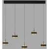 Image de Lampe Suspendue De Table De Salle À Manger 5l Pure Falling Rings Black Pearl - 2504-18