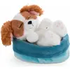 Image de NICI 47890 Sleeping Pets Chiot Cockerspaniel 12cm bleu-turquoise Panier