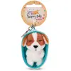 Image de Porte-clés NICI chien dormeur 8cm Cocker Spaniel, panier bleu clair