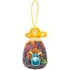 Image de NICI dinosaure bleu en peluche 12cm debout dans un volcan avec pendentif