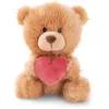 Image de NICI 61559 Doudou ours avec cur marron clair