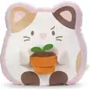 Image de NICI Peluche Chat Angy avec pot de fleurs 35x33x12cm - blanc - Peluche mymochi douce - peluche stylée à câliner ou comme accessoire - Super cadeau pour enfants & adultes | 62390