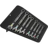 Image de Wera   Jeu De Clés Mixtes À Cliquet 8 Pièces 5020012001   Acier Chrome-molybdène   Angle D'Inclinaison 30°   Pour Vis Et Écrous À Six Pans