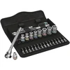 Image de Wera 8100 SA 10 Zyklop Jeu de cliquets métalliques, carré traversant, entraînement 1/4' 28 pièces