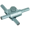 Image de Collier de serrage en acier/zinc pour tube de 10 mm de diamètre, avec vis à six pans