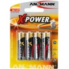 Image de Ansmann 5015663 1x4 Ansmann Alkaline Mignon AA LR 6 X-Power