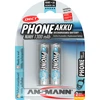 Image de Ansmann 5030802 1x2 Ansmann maxE Batterie NiMH Mignon AA 1300 mAh DECT PHONE