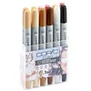 Image de COPIC Ciao Set de 12 marqueurs à encre à alcool permanente double pointe, pointe pinceau ultra souple et large biseautée, rechargeable - Set Couleurs Portrait en occasion ou reconditionné