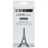 Image de Set COPIC CIAO "5+1" 5 Gris Chauds + 1 Multiliner - Feutre a alcool - OZ-CC5GC