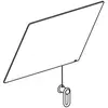 Image de HEWI Miroir basculant Ser 801 m. L:600mm H:540mm blanc pur