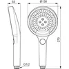 Image de Ideal Standard A7896gn Douchette À Main 3 Jets Idealrain Solos