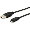 Image de Equip Câble USB 2.0 Type A vers Micro-B, 1.0m , Noir