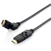 Image de Câble Hdmi Equip Hdmi 1.4 Haute Vitesse Avec Connecteur Pivotant Ethernet 1m 180º 119361